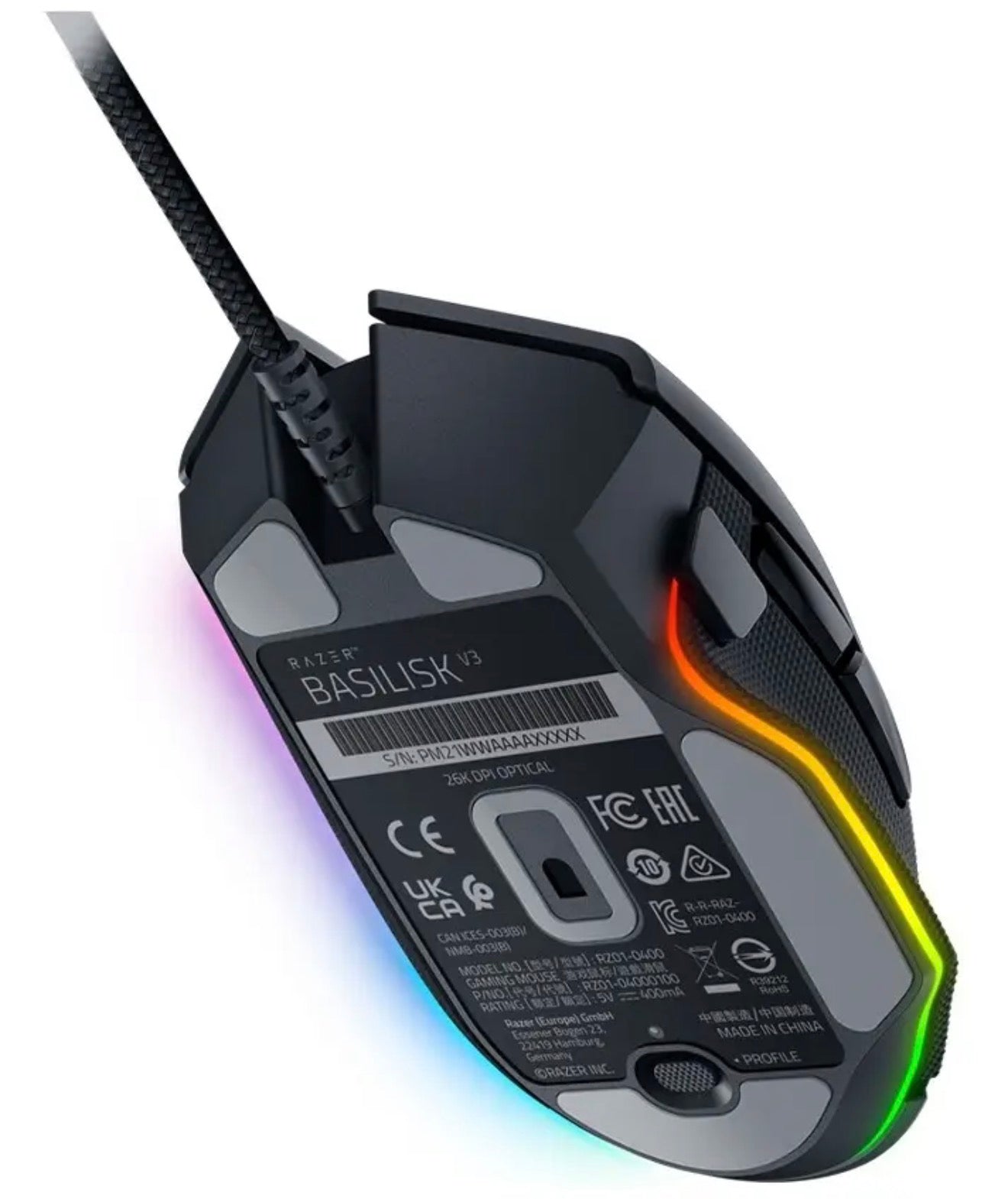 Mouse Gamer Razer Basilisk V3 RGB Chroma 26000 DPI 11 Botões