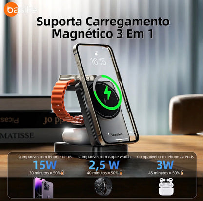 Carregador Indução 3 em 1