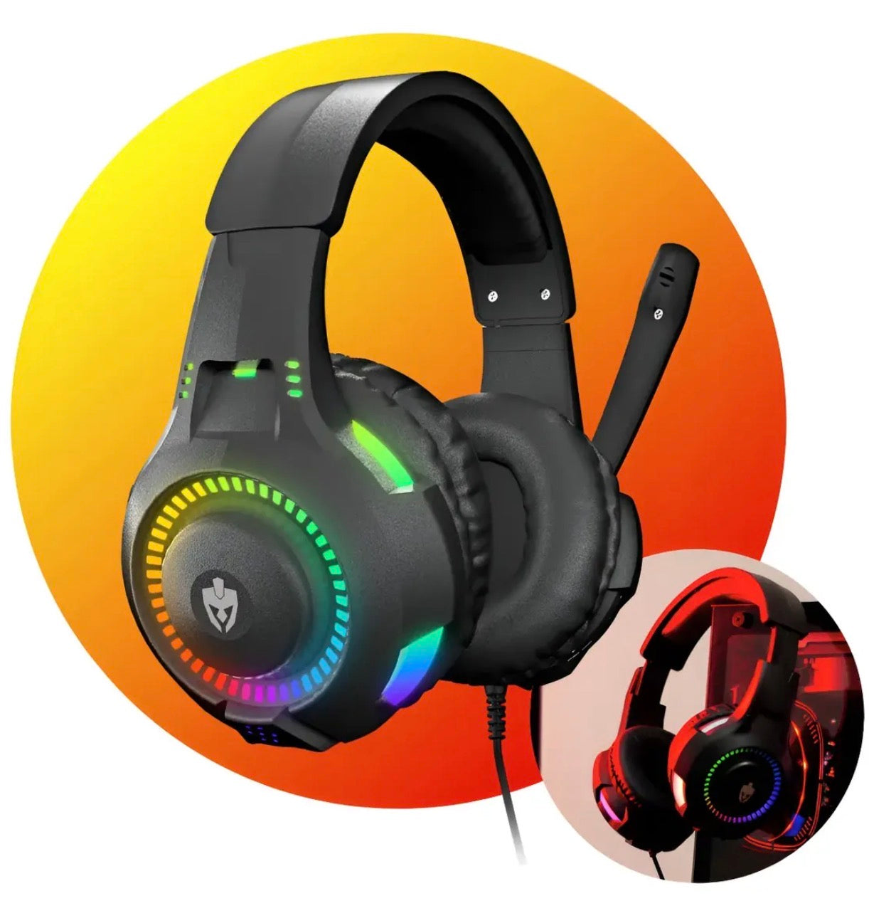 Fone De Ouvido Headset Gamer Led Rgb