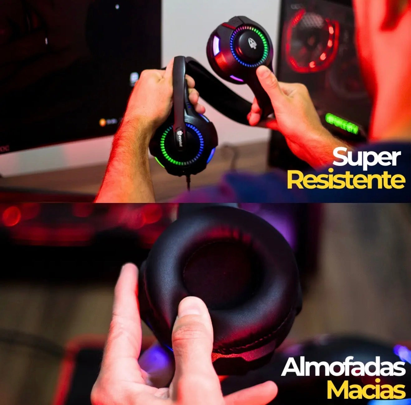 Fone De Ouvido Headset Gamer Led Rgb