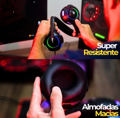 Fone De Ouvido Headset Gamer Led Rgb