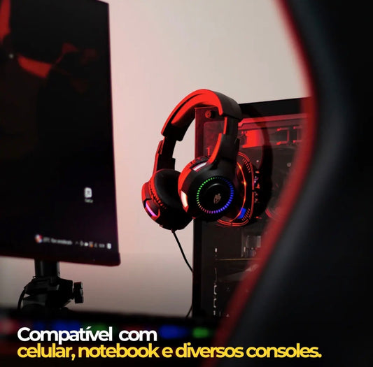 Fone De Ouvido Headset Gamer Led Rgb
