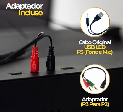 Fone De Ouvido Headset Gamer Led Rgb