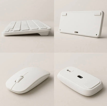 Kit Teclado e Mouse Sem Fio Slim